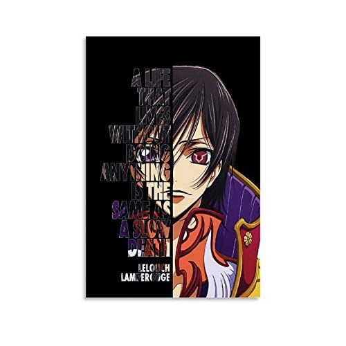 Lelouch Anime Inspirational Quotes Poster Wall Art